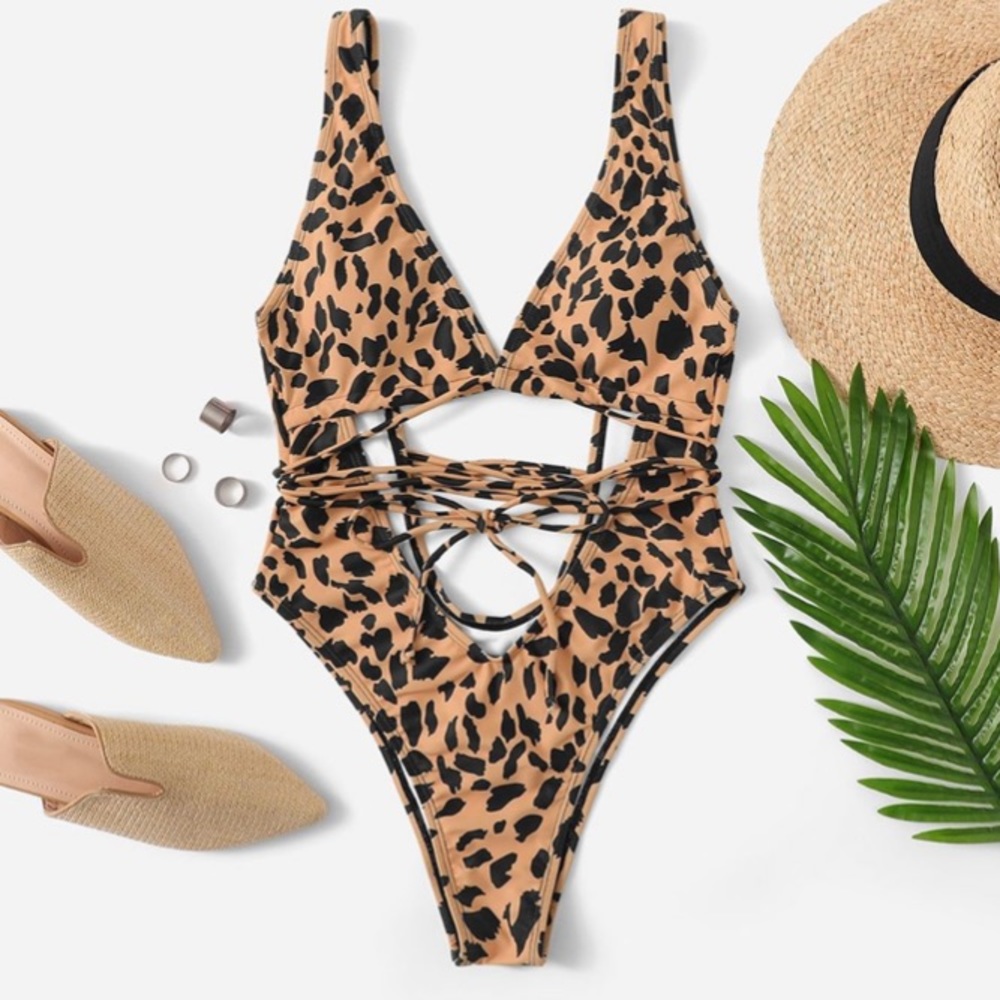 SHEIN Leopard Inspired One-Piece Swimsuit